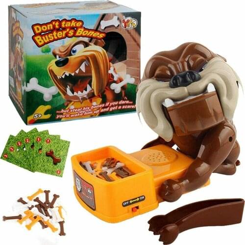 Parent-child Electric Tricky Toy Set Flake Out Bad Dog Bones Board Games with Tweezers