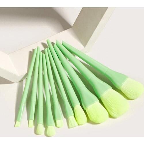 10 PCS Makeup Brush Tool Set Eye Shadow Foundation Blush Beauty Tools Easy To Wear Blending Make Up Kit Tool TSLM1