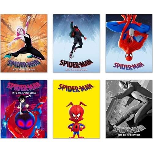 Marvel Spiderman Superhero Posters and Prints Avengers Canvas Painting Wall Art Print Canvas Kids Gifts Living Room Home Decor