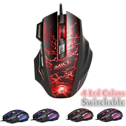 New Wired Gaming Mouse 7 Button LED 5500 DPI USB Computer Mouse Gamer Mice X7 Silent Mause With Backlight For PC Laptop
