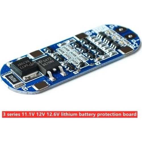 3 series 11.1V 12V 12.6V lithium battery protection board with overcharge, overdischarge and short circuit function 10A current