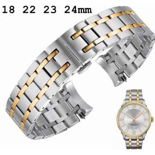 Watch Accessories Bracelet for Tissot-1853 Kutu T035 407 439 627 Series Solid Stainless Steel Strap Watch Band 18 22 23 24mm