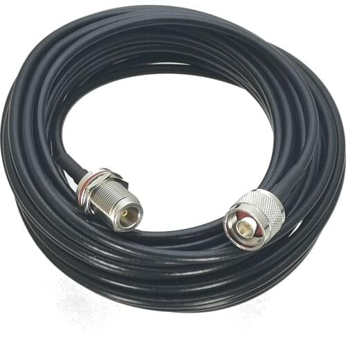 RG58 N Female Jack Bulkhead to N Male Plug Straight RF Jumper pigtail Cable 10FT~20M