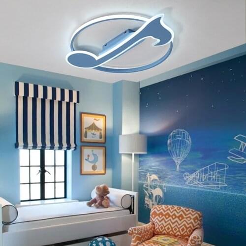 Modern cartoon Acrylic led lamp simple kids bedroom lighting Music shape living room ceiling lights colour for Pink/blue/white