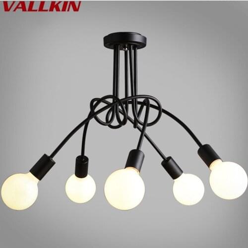 Modern Pendant Lights Creative Simple Ceiling Lamp Living Room Nordic Restaurant Bedroom Wrought Iron Curved Tube Ceiling Lamp