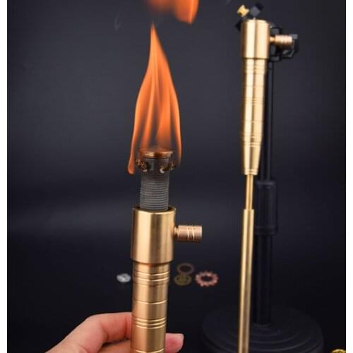 Vintage Pure Copper Heavy Armor Torch Kerosene Lighter Unique Promote Ignition Flame Oil Flint Lighters collection Man gadgets