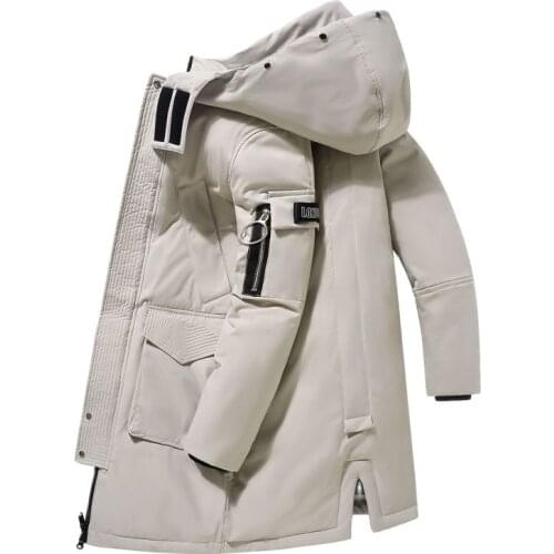 YAPU 2021 Mens White Duck Down Jacket Warm Hooded Thick Puffer Jacket Coat Male Casual High Quality Overcoat Thermal
