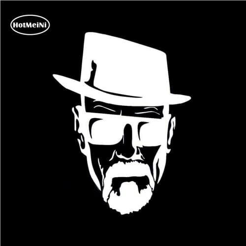 HotMeiNi Heisenberg Breaking Bad Funny Decal Vinyl Car Sticker For Window Bumper Laptop Waterproof Black/Silver 11.9*16cm