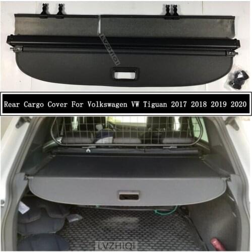Rear Cargo Cover For Volkswagen VW Tiguan 2017 2018 2019 2020 Partition Curtain Screen Shade Trunk Security Shield Accessories