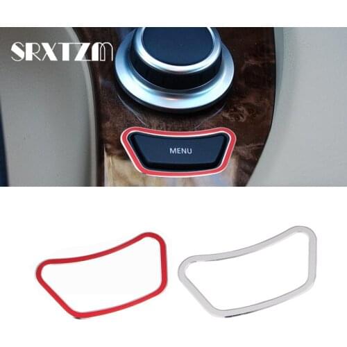 Car Styling Interior Multimedia Control Panel Menu Button Decoration Trim Stickers Covers For Bmw 5 Series E60 520 523 530