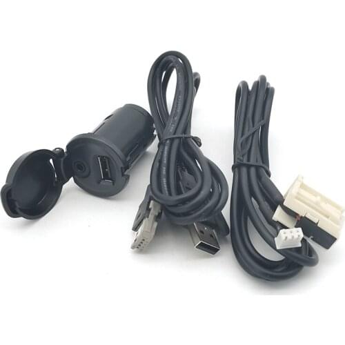 Car Stereo AUX-IN USB Switch Panel Audio Wire Adapter For Peugeot 307 407 308 408 508 3008 RD43 RD45