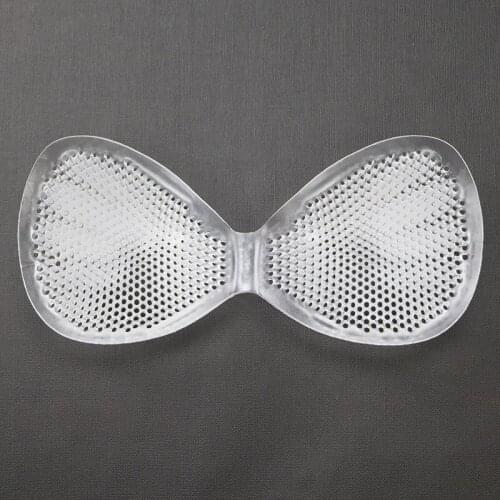 One-Piece Honeycomb Chest Pad Insert Thickened Gather Transparent Invisible Seamless Bra Underwear Swimsuit Silicone Chest Pad