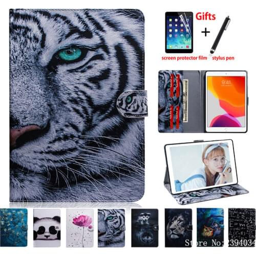 Animal pattern Case For iPad 10.2 2019 7th Generation Cover For iPad Pro 10.5 Air 3 2019 Cover Funda Tablet Stand Shell +Gift