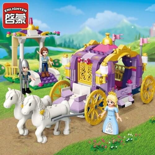 Enlighten Building Block Girls Friends Princess Leah Rainbow Windmill Square 2 Figures 209pcs Educational Bricks Toy-No Box