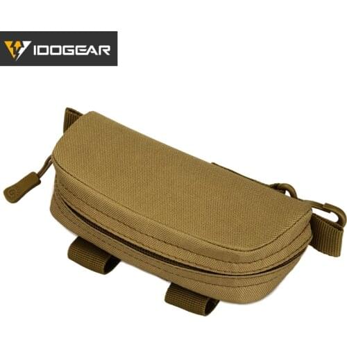 IDOGEAR Tactical Eyeglasses Case Shockproof Protective Box Portable Outdoor Sunglasses Pouch Molle Sunglasses Carrying Case