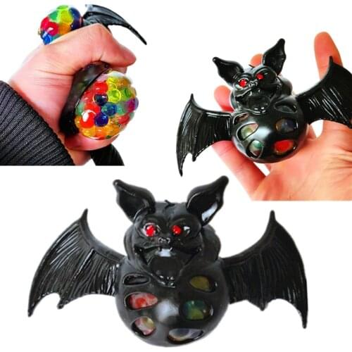 13cm Simulated Bat Beads Halloween Gag Gift Animal Model Squeeze Children Adult Hand Fidget Toy Anti Stress Decompression Toys