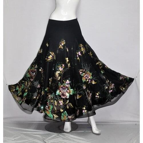 Customize New ballroom dance skirt standard ballroom waltz skirt ballroom dance competition costumes custom made LXQ013