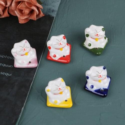 Ceramic Lucky Cat Incense Burner Stick Censer Holder Incense Frame Home Decor