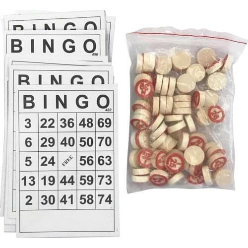 Classic Bingo Cards Easy Read For Adults & Children Bingo Game Cards Sheets 0 To 75 Digits 5.9x7.1Family Card Game 40pcs Large