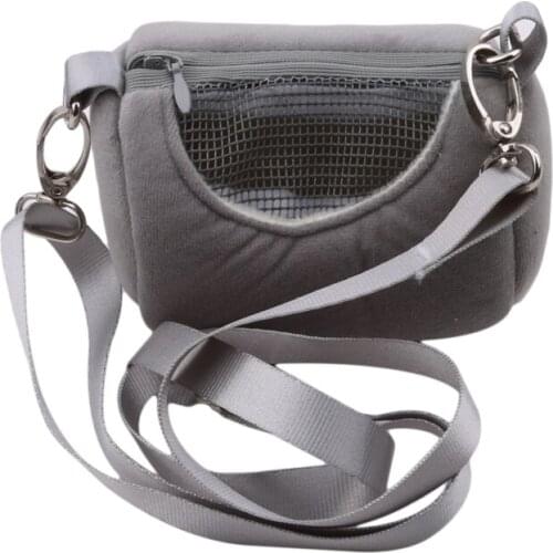 Pet Cage Cross Body Accessories Cylinder Design Soft Practical House Travel Portable Squirrel Visible Mesh Hamster Carrier Bag