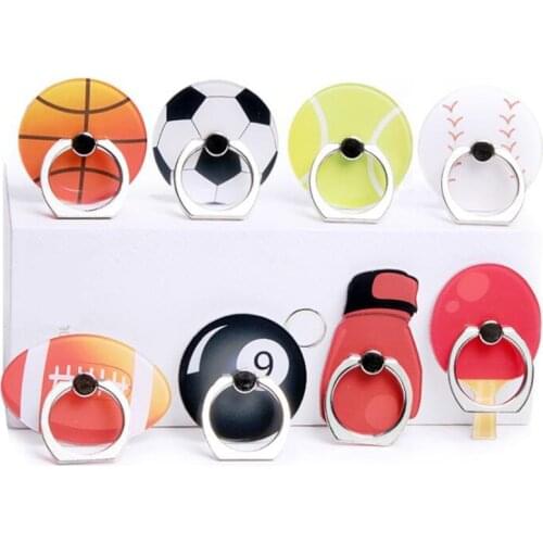 Cartoon Ball Football Basketball Finger Ring Smartphone Stand Holder Mobile Phone Cute Bear Holder Stand For iPhone All Phone