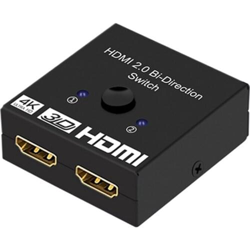 4K HDMI Switch 2 Ports 1X2 / 2X1 HDMI Switcher Splitter Supports Ultra HD 4K 1080P 3D HDR HDCP for PS4 HDTV