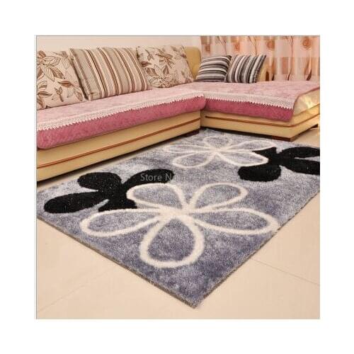 Korean Silk Pattern Carpet, Family Carpet, Living Room Bedroom Yoga Bedside Carpet, Carpet Size Can Be Set