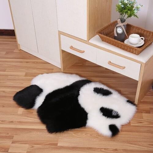 Rugs And Carpets For Home Living Room Animal Panda Koala Shape Faux Fur Long Plush Mat Kids Room Kristmas Decorative