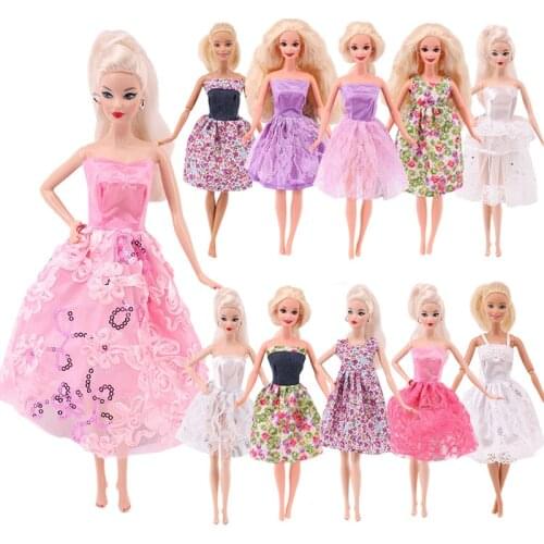 Doll Mix Style Coat Multicolor Long Sleeve Dress Modern Skirt Fashion Summer Casual Wear Clothes For Barbie Doll Accessories