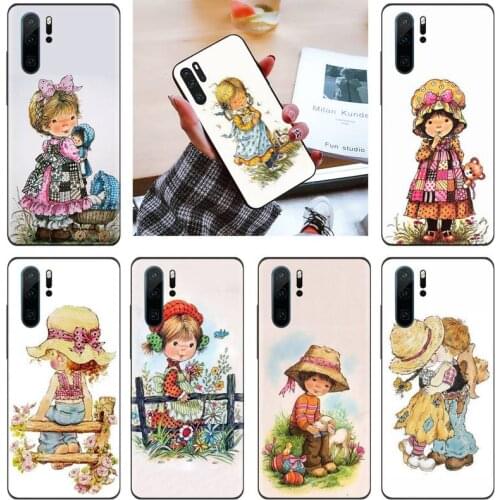 Sarah Kay pattern Cute Phone Case For Huawei P9 P10 P20 P30 Pro Lite smart Mate 10 Lite 20 Y5 Y6 Y7 2018 2019