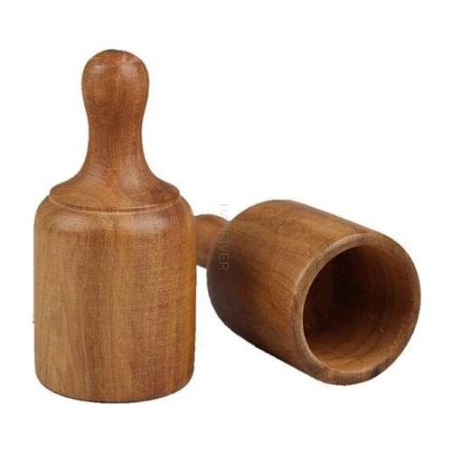 Fragrant Wood 2Pcs Cups Therapy Body Cupping Massage Set Acupuncture Vacuum Stress Relief Health Care