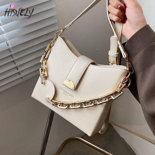 HISUELY 2021 New Fashion Women Shoulder Bag Luxury Designer Handbag Small Crossbody Bags PU Leather Purses and Handbags Travel