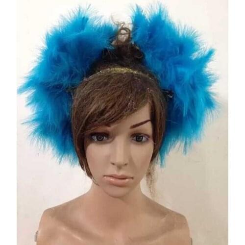 Feather clothing Stage performance catwalk carnival Headdress flower pubs party Mens wear womens clothing