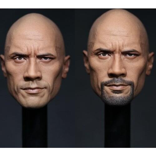 Eleven 1/6 Dwayne Johnson Head Sculpt Blad Male Soldier Head Carving Model Fit 12'' Action Figure Body