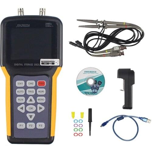 Portable Handheld Oscilloscope JDS2022A 2 Channels 20MHz Digital Storage Dual channels 200MSa/s Oscilloscope Scopemeter