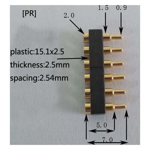 [PR] pogo pin connector 6pin high temperature resistant spring pin connector pogopin high current pin thimble Free Shipping