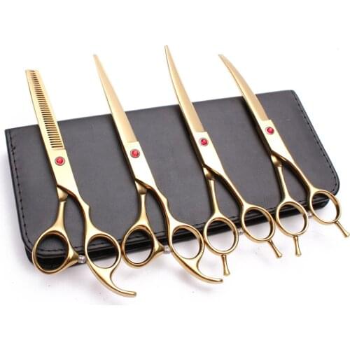 20Sets 7" Wholesale Engrave Logo Professional Grooming Scissors Straight Scissors Thinning Shears Pet Scissors Dog Shears C3002