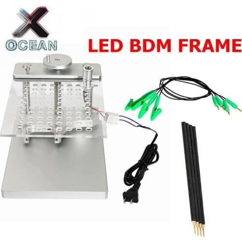 Professional ECU Tool LED BDM FRAME With 4pcs Probe Mesh Assistant Aluminum Alloy Stand Works BDM100/V2.53 5.017/V2.25 7.020