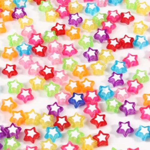 Mixed Multicolour Acrylic Dripping oil Star Flower Plated Beads for Children Bead for Jewelry Making DIY Bracelet wholesale
