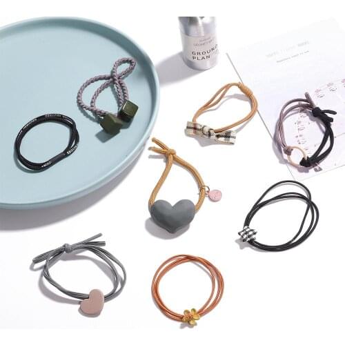 8pcs New Arrival Fashion Lovely Elastic Rubber Bands Colorful Hair Rope For Women Girls Hair Bands Headwear Hair Accessories