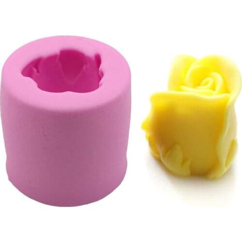 Rose Flower Silicone Candle Molds Resin Clay Soap Mold Gumpaste Chocolate Fondant Cake Decorating Tools Kitchen Baking