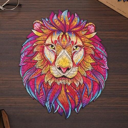 Unique Wooden Puzzle Mysterious Animal Puzzle Suit DIY Montessori Interactive Game For Adult And Children Wooden Puzzle Toy Gift