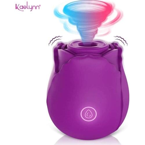 Sucking Vibrator for Women Rose Shaped Oral Nipple Clitoris Stimulation Vagina Massage Intimate Goods Female Adult Sex Products