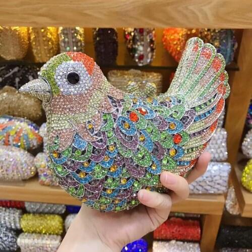 Women bird Chain Shoulder bag red/gold/champagne Nightclub day Clutches Purse Party Wedding Evening Bags crossbody bags lady bag