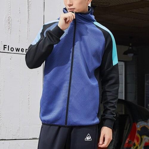 Zhouka sports jacket new design jogging running wear men sports jacket soccer tracksuit