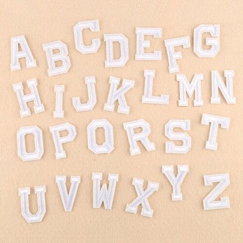 1 pcs A-Z Letter Mix Patch for Clothing Iron on Embroidered Sew Applique Cute Patch Fabric Badge Garment Apparel Accessories-9