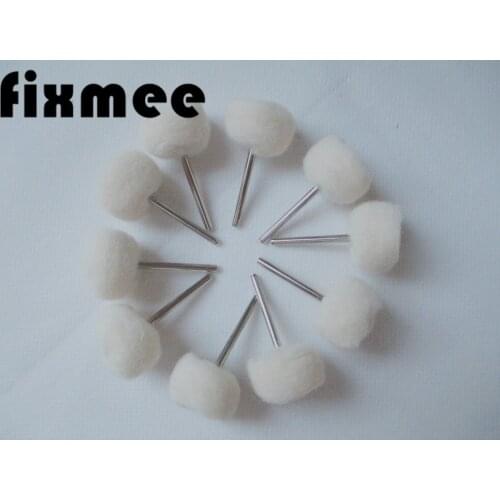 10pcs 3mm Shank Wool Polishing Head Grinding Jewelry Metals Wheels Buffing Felt Dremel Rotary Tool Accessories
