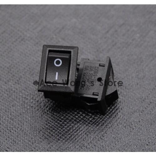 10pcs AC 250V 3A 2 Pin ON/OFF I/O SPST Snap in Mini Boat Rocker Switch 10*15MM