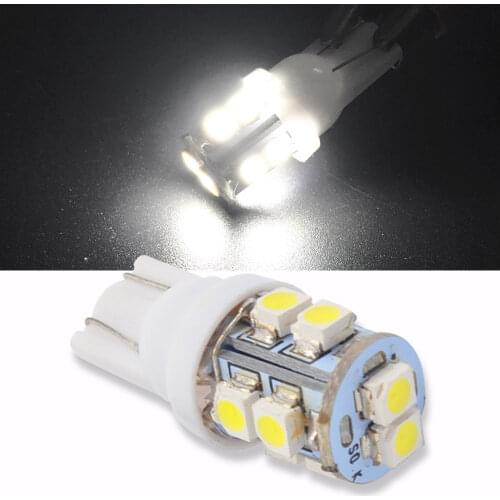 2X Car Parking Lights Reverse Fog Leds 12V White Blue Crystal Blue T10 W5W Canbus 12SMD Silicone Waterproof 194 Brake Wedge Bulb