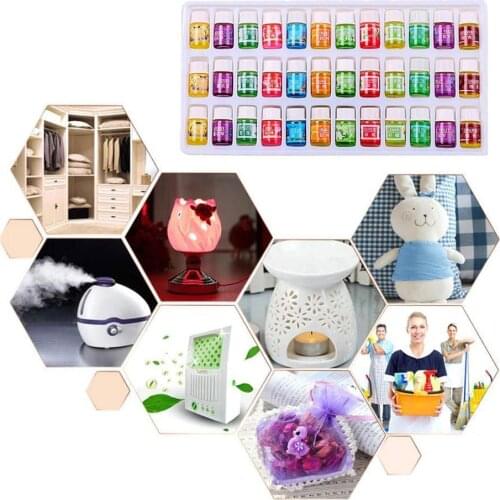 36pcs Kit 3ML Fragrance Oil Set Rose*3 Lavender Ocean Oil For Diffuser Jasmine Soap Essential Violet Candle Sandawood Q7K0